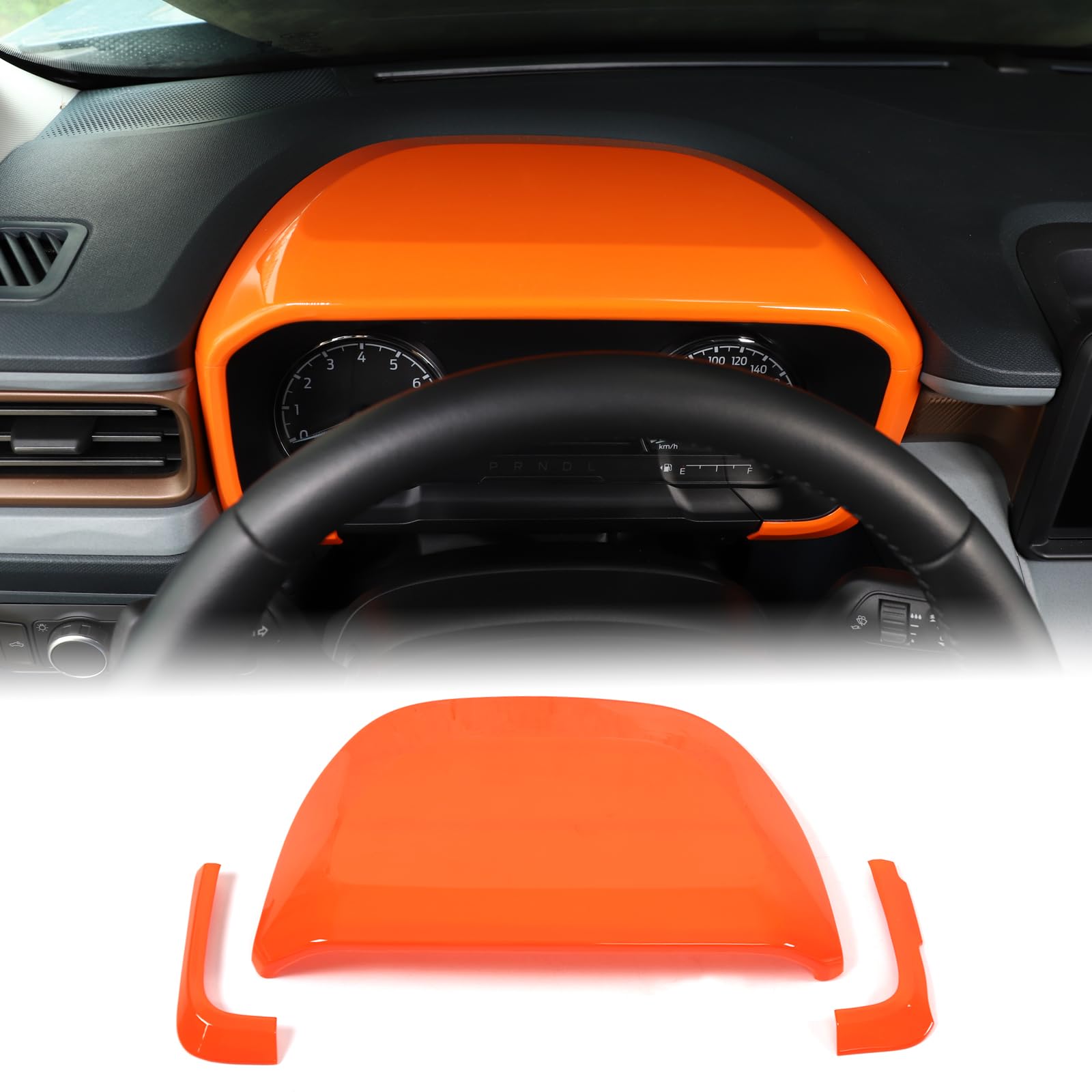 Photo 1 of Car Dashboard Meter Frame Cover Trim Compatible with Ford Maverick 2022-2025 Aunginsy Car Center Console Dash Board Trim Frame Dashboard Moulding Protection Cover Decorative ABS Interior Accessories