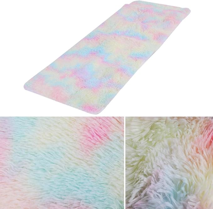 Alfombra mullida de teñido anudado, piso de felpa impresa, cojín