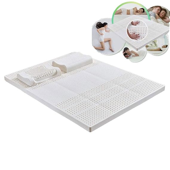 WSN Colchón de látex 5 cm de Espesor 100% Látex Medio Suave ...