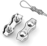 Rybtd M4 Duplex Wire Rope Grips 12 PCS 304 Stainless Steel Clamp for 3mm Wire view 4
