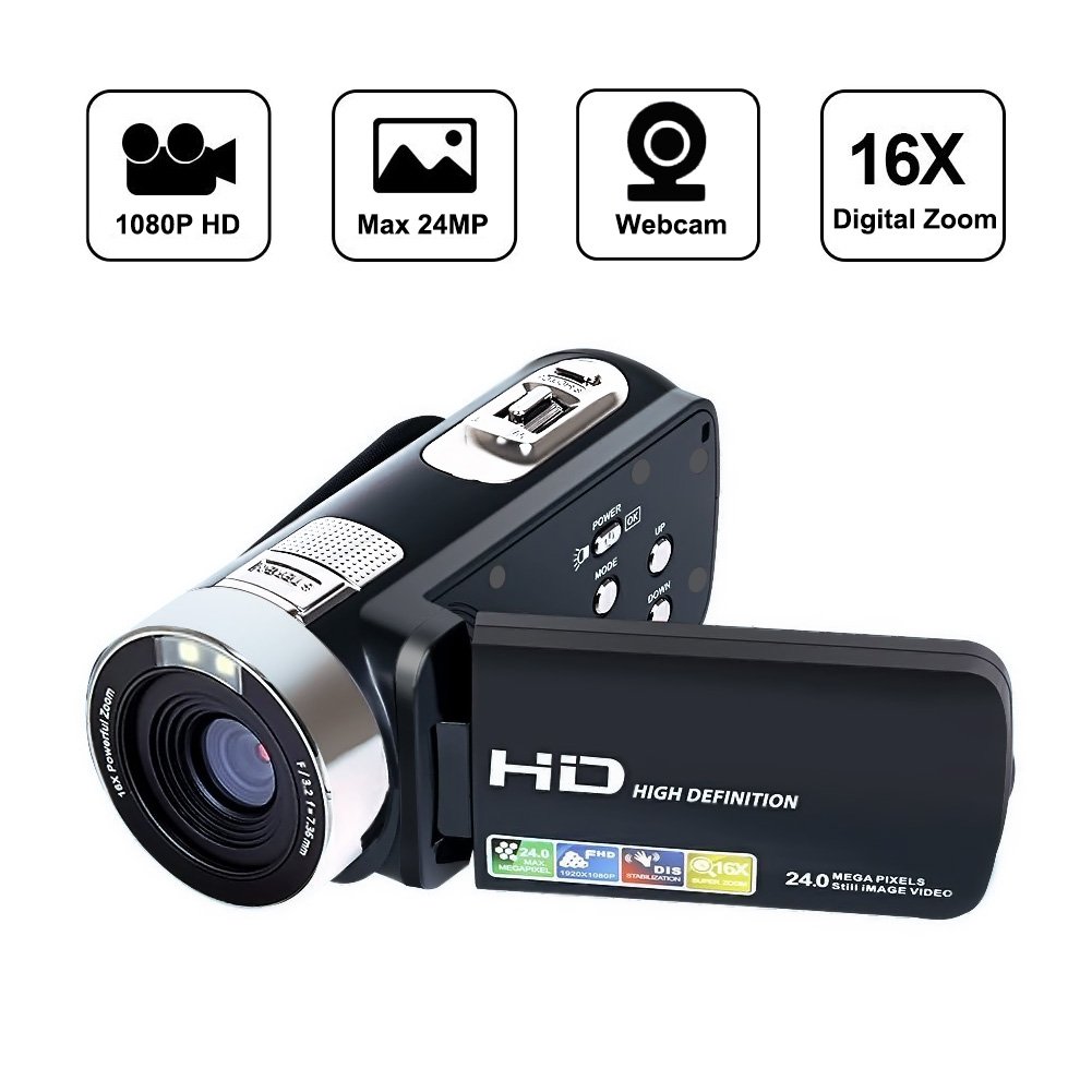 Videocámaras Grabadora de vídeo digital HD P MP X Videocámara de zoom