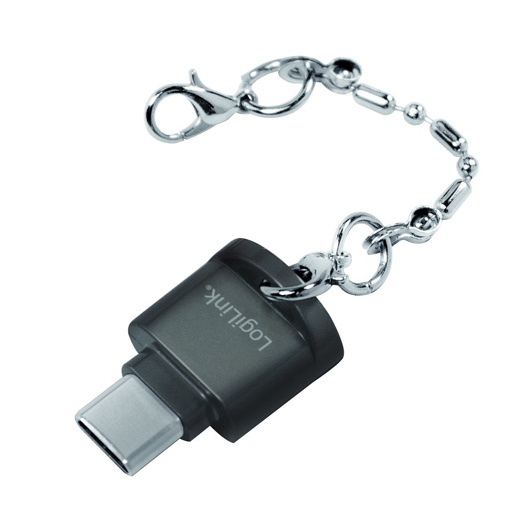 LogiLink CR0039 USB-C to micro SD card reader as a keyring