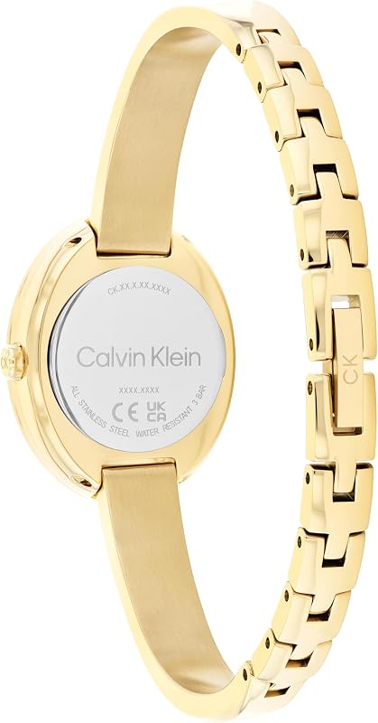 Zwei-Zeiger-Quarzwerk-Uhr für Damen Kollektion Twisted Bezel mit Goldfarben mit Armreif aus Edelstahl - 25100056 — Foto 3 von 8