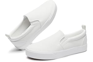 TUOPIN Womens Synthetic Leather Slip On Shoes,Padded Collar Slip on Sneakers for Women,Casual Loafers Walking Shoes