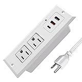 Recessed Power Strip with USB C, 20W PD Fast Charge