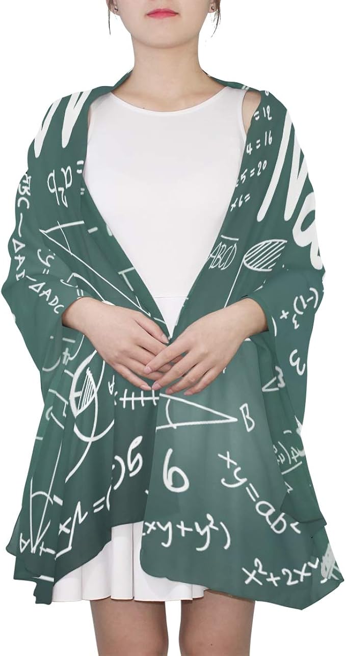 Scarf Girls Math Education Complicated Mathematical Genius Womens Scarf