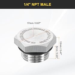 HARFINGTON 2pcs 304 Stainless Steel Pipe Plug