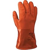 SHOWA Atlas 460 Fully Coated Insulated PVC Chemical Resistant Winter Safety Glove with Cotton/Acrylic Liner, Large (1 Pair)