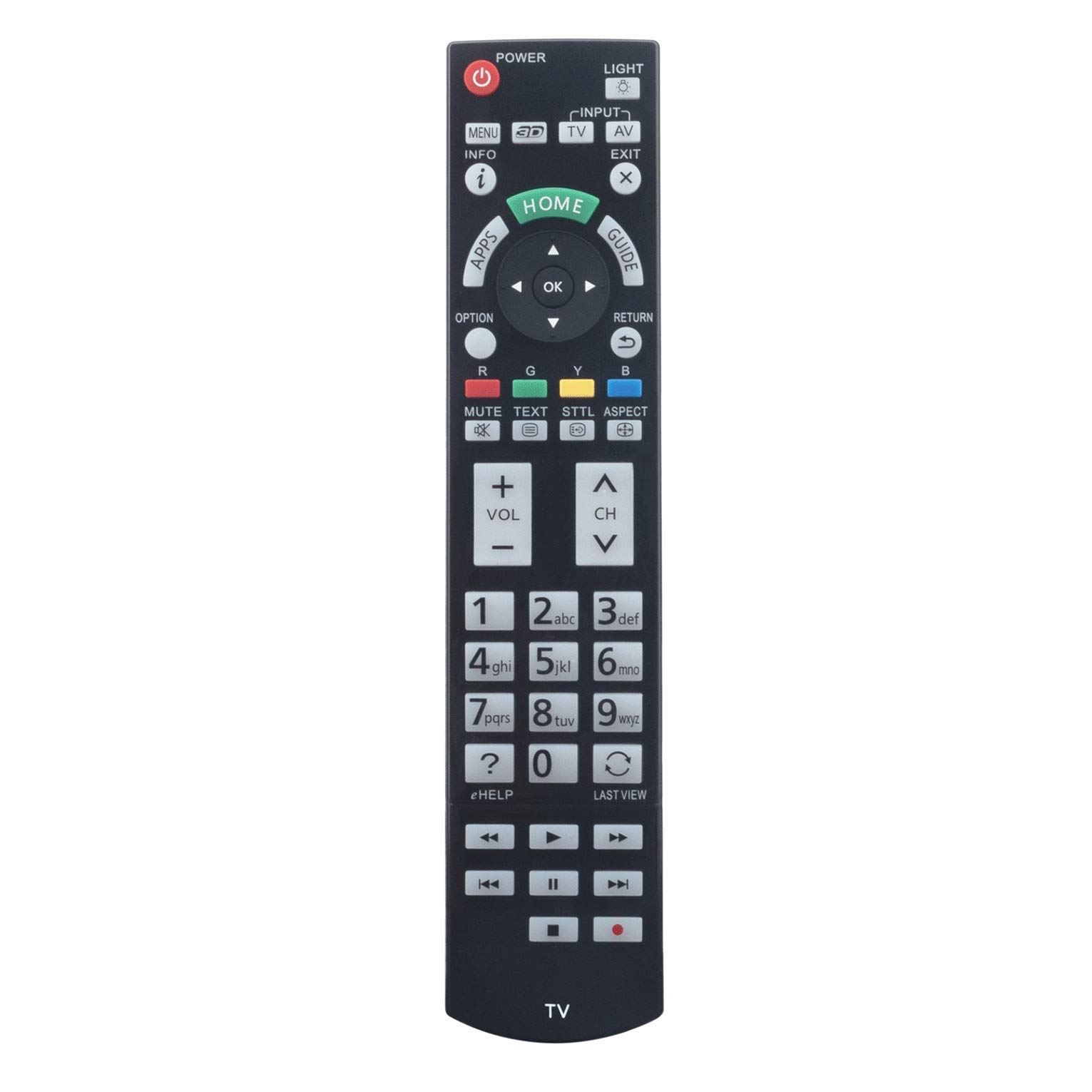 VINABTY N2QAYB000936 Remote Control Replacement for Panasonic Smart TV TH58AX800A TH60AS800A TH65AX800 TH55AS800Z TH55AS5700Z TH65AX800Z