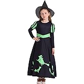 Marendyee Pink Witch Dress for Girls Black Costume Kids Cosplay Fancy Dresses 3-10 Years