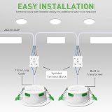 ALUSSO LED Slim Downlights 4W 6W 8W Dimmable 3CCT IP44 White 10 Pack view 6