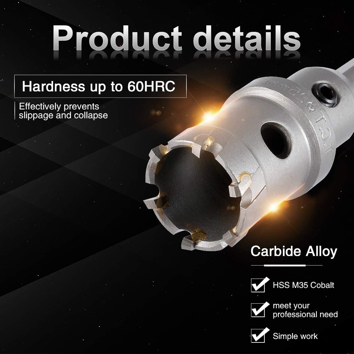 KATUR TCT Carbide Hole Saw Drill Bit 25mm, Tungsten Carbide Tipped Hole Cutter - Image 5