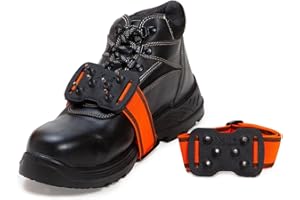 Mid Grip Ice Cleats Traction Aids for Slippery & Snow Conditions Tungsten Carbid Studs for Better Grip Non Sparking Intrinsic