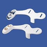 LUXE Bidet NEO 120 2-Pack Non-Electric Bidet Attachments, Blue &amp; Gold | Non-Electric, Single Nozzle, Self-Cleaning, Adjustable Water Pressure, Rear Wash