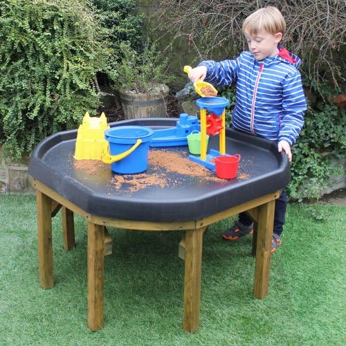 mul Outdoor Wooden Tuff Tray - Long Lets with Black Tuff Tray