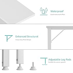 Lufeiya White L Shaped Computer Desk with Power