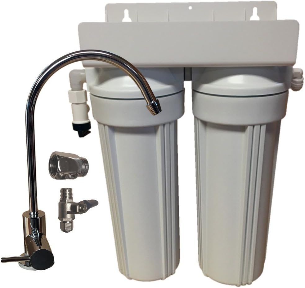 AFWFilters DWF2SD55 2 Stage 10" Drinking Water GAC/KDF Filter Removes