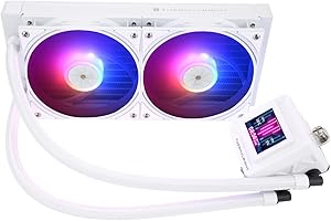 Thermalright FW240 SE ARGB White CPU Water Cooler,2 PWM Fans Water Cooling System,IPS LCD Screen with 320*240 Resolution,for 