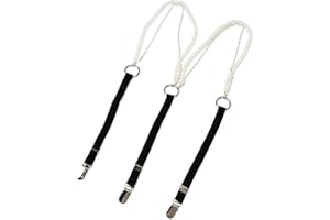 KH866 White Pearl Suspenders for Skirt & Pants – Adjustable Elastic Wide Y-Shape Back Suspender for Women – Christmas Gifts, 