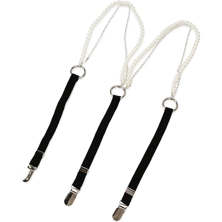 ★理紗★ DROP PEARL SUSPENDER PANTS Amazon.com: MinnowXY Adjustable Pearl Suspender Straps