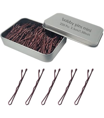 Conair Pin & Style Forcine Mini Bobby Pins – Marroni, 36 Pezzi, M38, Metallo, Per Tutti I Tipi Di Capelli
