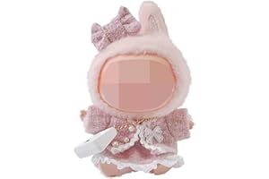ZWZRAFT Doll Clothes for Labubu, 4-Piece Outfit and Accessories for 6.7 Inches (17 cm) Doll, Feminine Chic Outfits for Labubu (Coco)