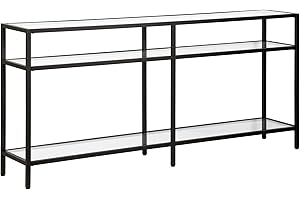 Henn&Hart 64" Wide Rectangular Console Table in Blackened Bronze, Entryway Table, Accent Table for Living Room, Hallway