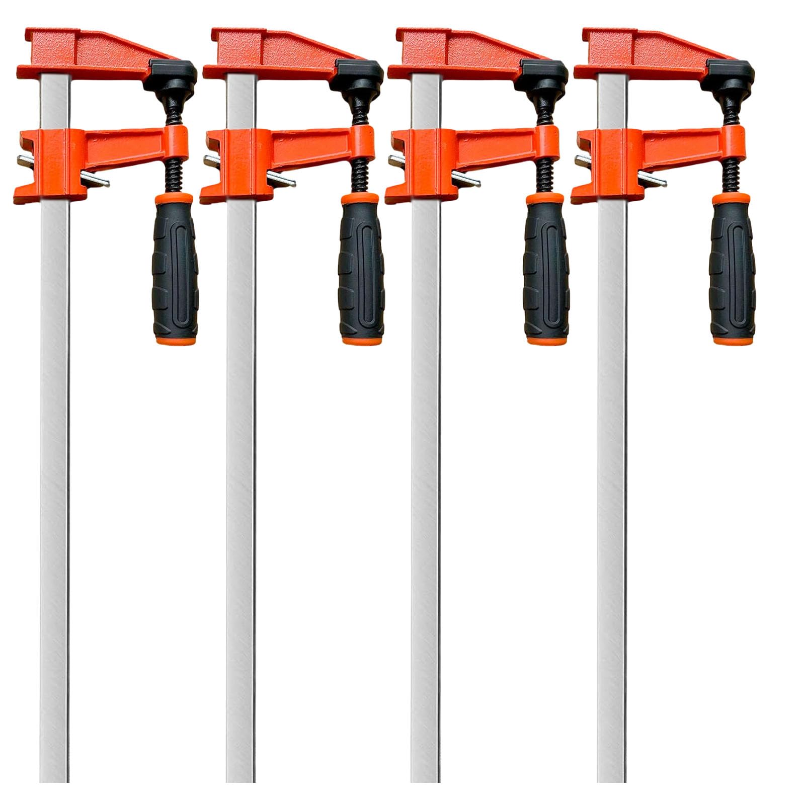 DURDUR Screw Clamps 4 Pcs/Pack Professional Screw Clamp Length 450 mm x Width 110 mm Steel F-Clamp Clamping Width 350 mm Clamping Depth 80 mm Serrated Steel Rail