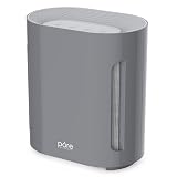 Pure Enrichment PureZone Air Purifier for Bedroom & Living Room, 4-Stage Filtration & UV-C Light, H13 HEPA Filter Helps Remove Bacteria, Pet Hair Dander, Allergens, Germs, Smoke, Dust (Gray)