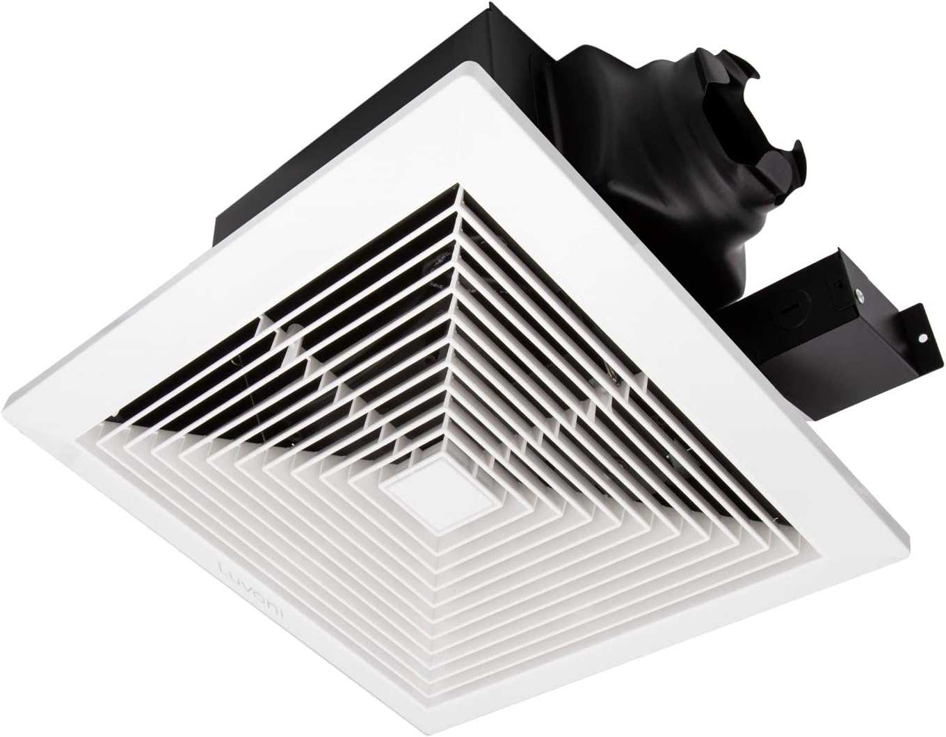 Luvoni 90 CFM Bathroom Exhaust and Ventilation Fan, 0.8 Sones Quiet Operation, Ceiling Fan, White Grill, by Maxxima