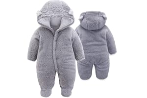 XMWEALTHY Unisex Baby Clothes Winter Coats Cute Newborn Infant Jumpsuit Snowsuit Bodysuits Registry for Baby Essentials Stuff