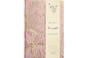 ipoul Floral Journal for women, Hardcover Notebook, A5, 6x8, Ruled Pages, Lay Flat, Pretty Journal, Lily Flower, Pink, can be Reading Journal, Writing Notebook, Self Love Journal, Personal Journal