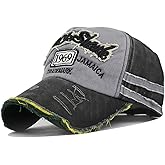 LONGTEN Vintage Baseball Cap Denim Cotton Frayed Edge Sunhat Adjustable Unisex
