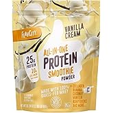 FlavCity Grass Fed Whey Protein Powder - Vanilla Smoothie - 25g Protein & 10g Collagen - Made with Real Vanilla Bean & Organic Coconut Milk - Gluten Free & No Added Sugars (20 Servings)