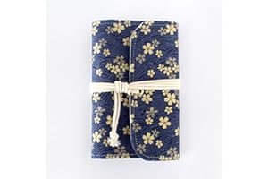 LOTUS YARNS Durable PVC Circular Needle Storage Case Needle Box with 12 Zippered Transparent Pockets - Assorted Colors, Ideal for Knitting & Crochet Supplies (7.5in*5.2in) (#05)