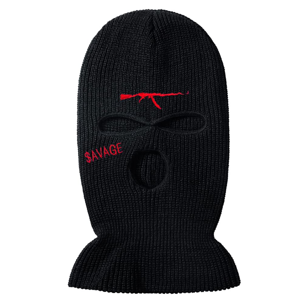 Photo 1 of 3 Hole Ak47 Ski Mask Full Face Warm Balaclava Winter Warmer Outdoor Sports Thermal for Men Women Black