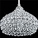 DINGGU Chrome Finish Modern 3 Lights Crystal Chandelier Pendant Lighting for Dining Room