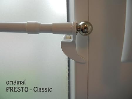 Original Presto Classic Window Frame Curtain Rod Set Including