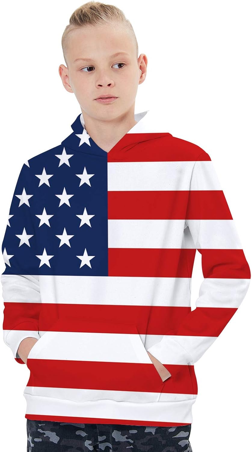 UNICOMIDEA Kids Hoodies Pullover 3D Sweatshirt Jumpers for Boys Girls 6-16 Years Old: Clothing