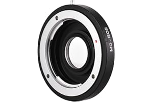MD-EOS Lens Mount Adapter with Corrective for Minolta MD to Canon EOS EF Camera Supports Infinity Focus Sturdy Alloy Construc