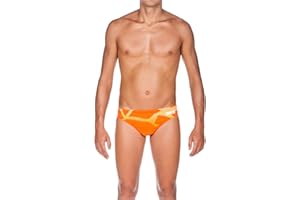 ARENA Men's Previous Season Team Color Print 3-inch Brief Athletic Training Swimsuit