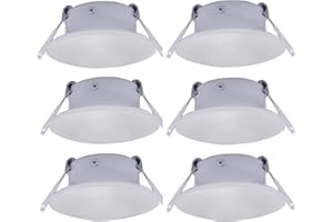 Facon 3 Inch LED RV Puck Light, DLFST3-008, Full Aluminum Recessed LED Ceiling Light, 12V Interior Light for RV Motor-Homes Camper Caravan Trailer Boat (Pack of 6)