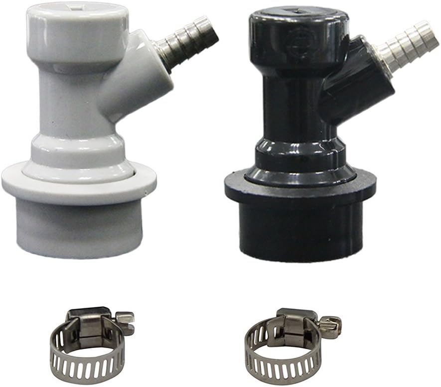Cornelius Keg Ball Lock Disconnect - Include Ball Lock Gas Disconnect 1/4 Barb Ball Lock Liquid Disconnect 1/4 Barb with Beer Swivel Nuts for Home brewing