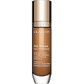 Clarins Skin Illusion Longwear Full Coverage Foundation|Luminous Matte Finish|24H Hold and 24H Hydration|Natural Looking|Transfer, Sweat and Smudge Proof| Contains Hyaluronic Acid|1 Fl Oz