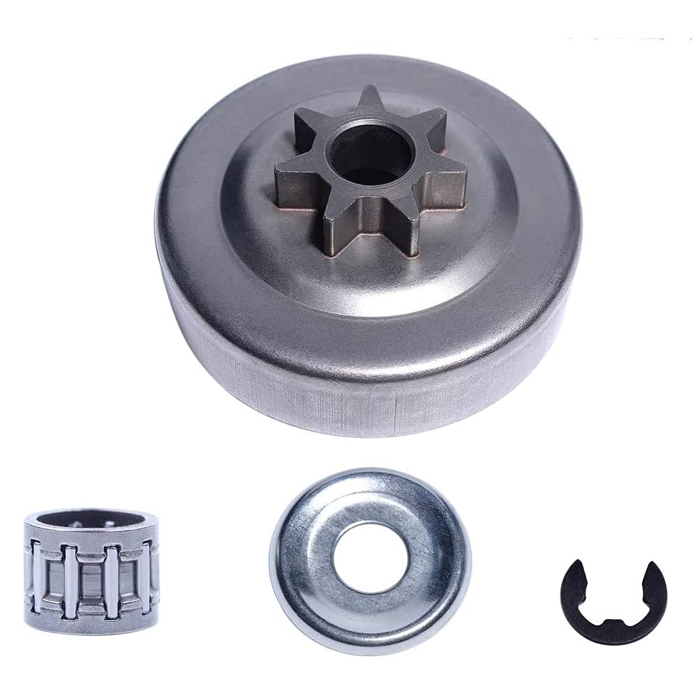 ANCLLO 6T Clutch Drum Sprocket Washer E-Clip Kit Fits MS250 230 210 251