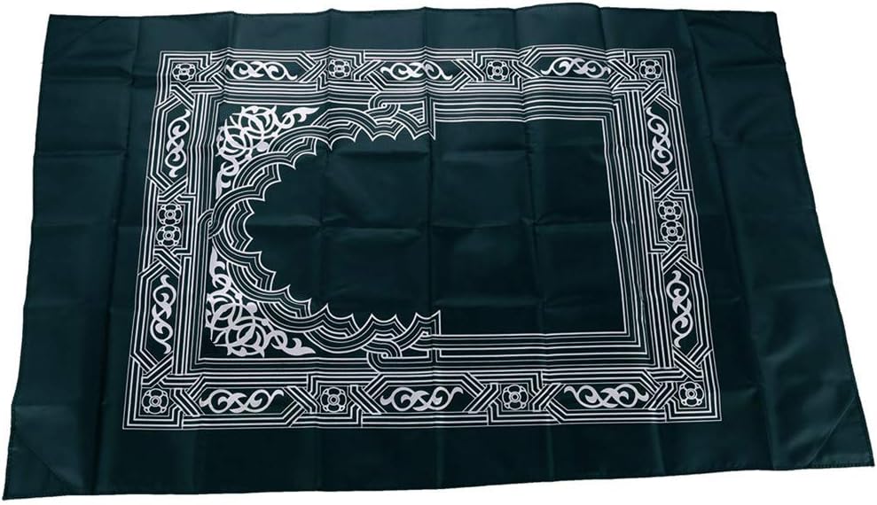 A Salum Manigum Travel Prayer Mat Rugs by LRWEY Pocket Sized Carry Bag Prayer Rug Portable Light Islamic Travel Prayer Mat with Compass Pocket Sized 60 * 100cm Waterproof Material (Navy, 60x100cm)