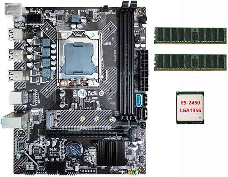 Oikabio X79 Motherboard E5 2450 CPU 8GB DDR3 RAM LGA1356 M.2 NVME SATA3