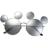 Mouse Ear Sunglasses Adults with Case for DCL Cruise Theme Park Sunglasses Lightweight Mouse Ear UV Protection Glasses Pink Lenses