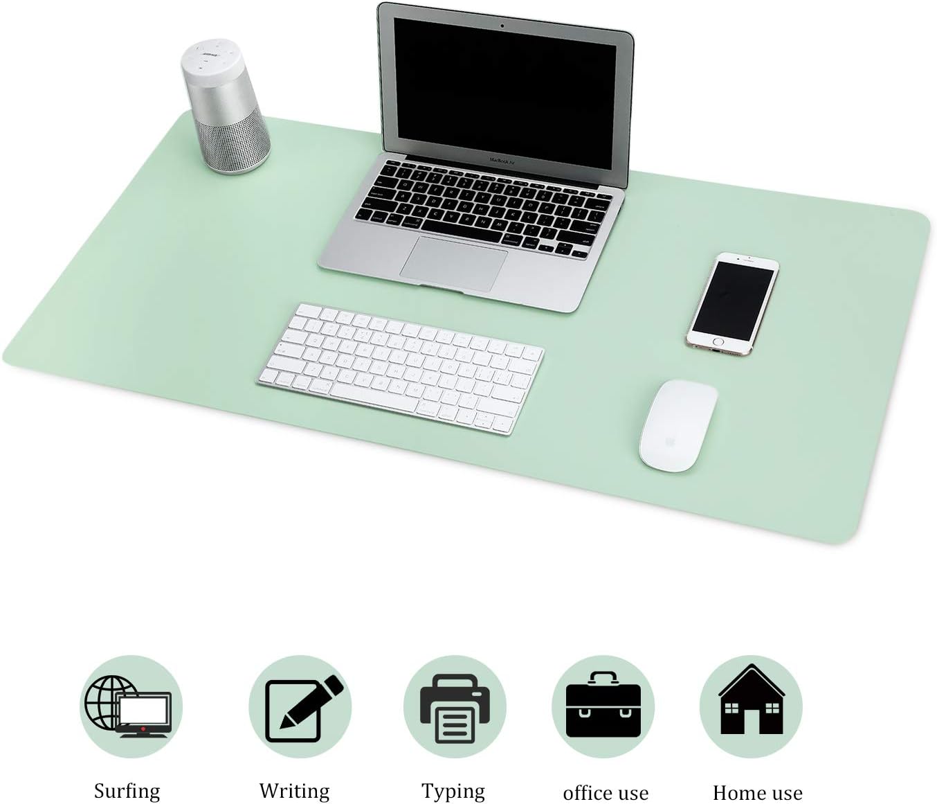 Desk Blotter UltraThin Waterproof PU Leather Mouse Pad, Dual Use