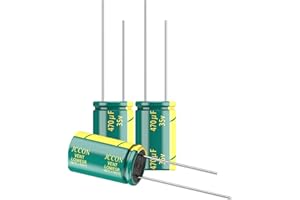 JCCON 10-Pack 35V 470uF Premium Quality Low ESR Electrolytic Capacitors 10x17mm (0.4x0.67in), 35Volt 470MFD High-Frequency Caps with Superior Performance